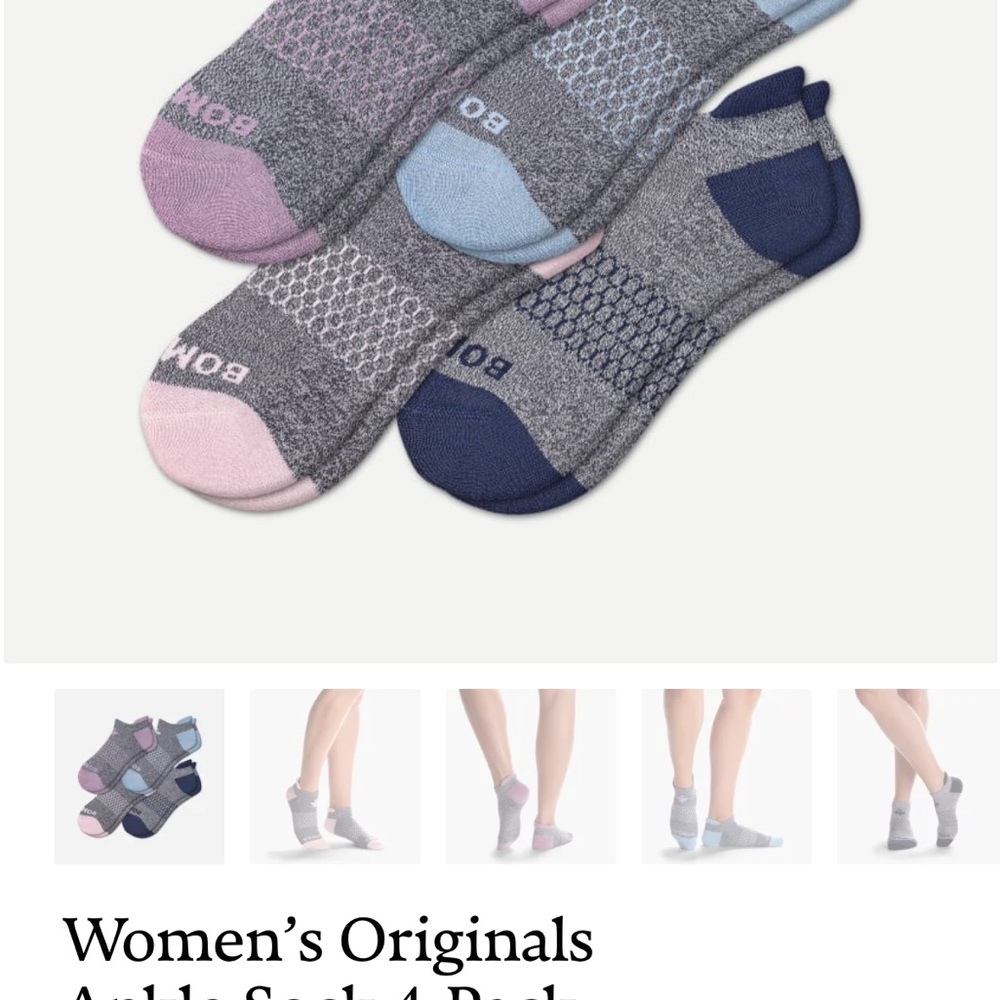 Bombas Gray Socks with Colorful Toes and Heels